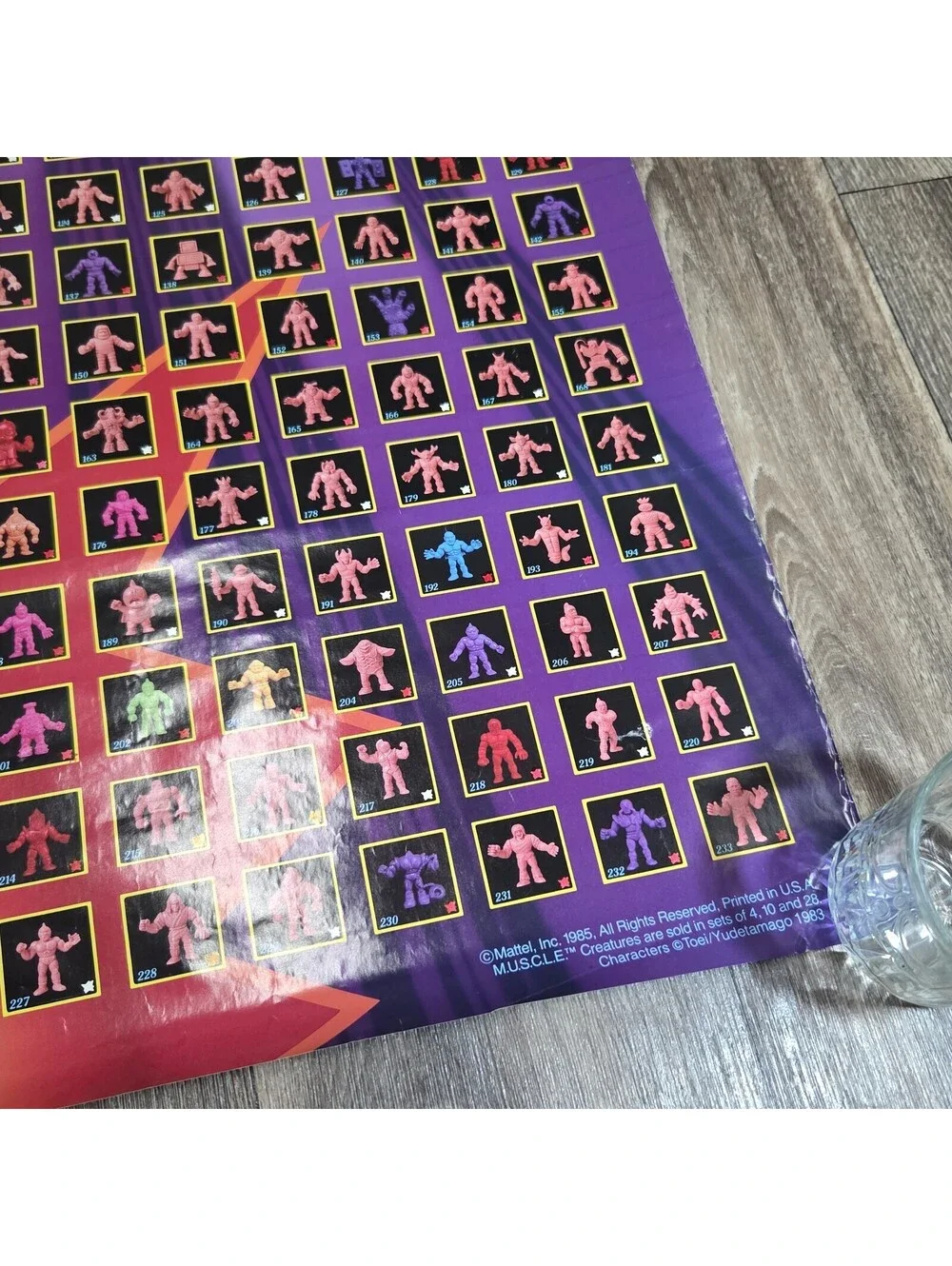 Vintage 1985 Muscle Men Mattel M.U.S.C.L.E. Figure Poster 23x35 - ORIGINAL